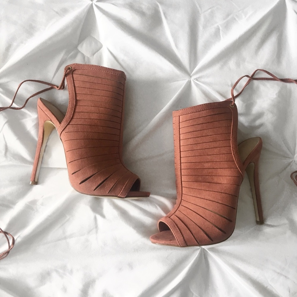 Shoe Dazzle | Laced up open toe sandals